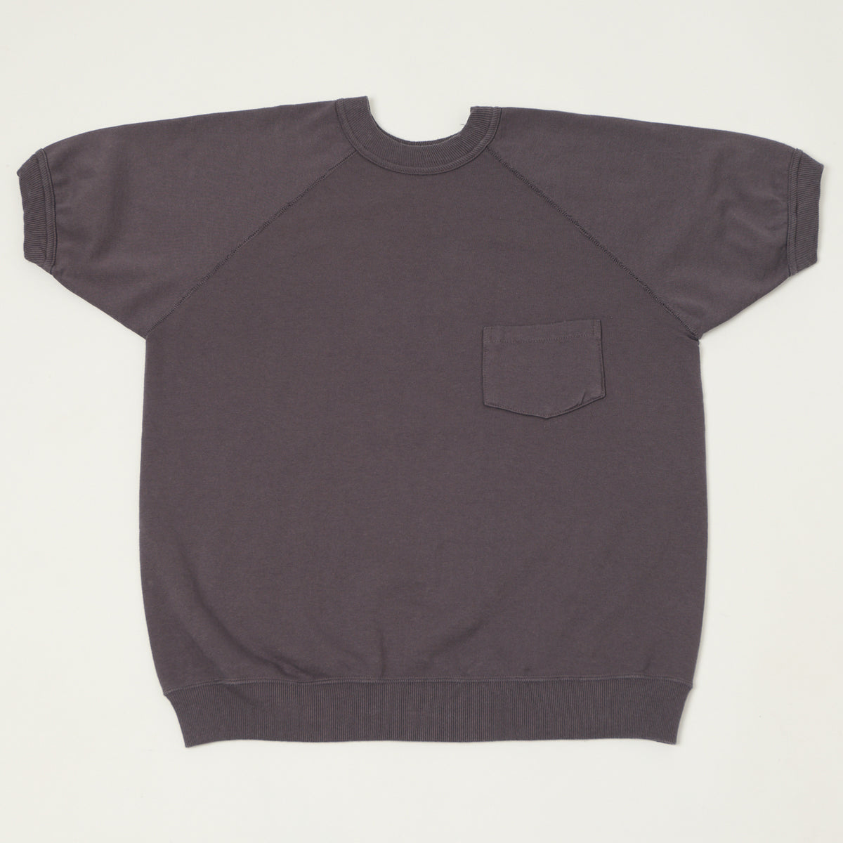 Warehouse & Co 4105 Short Sleeve Pocket Sweatshirt - Navy