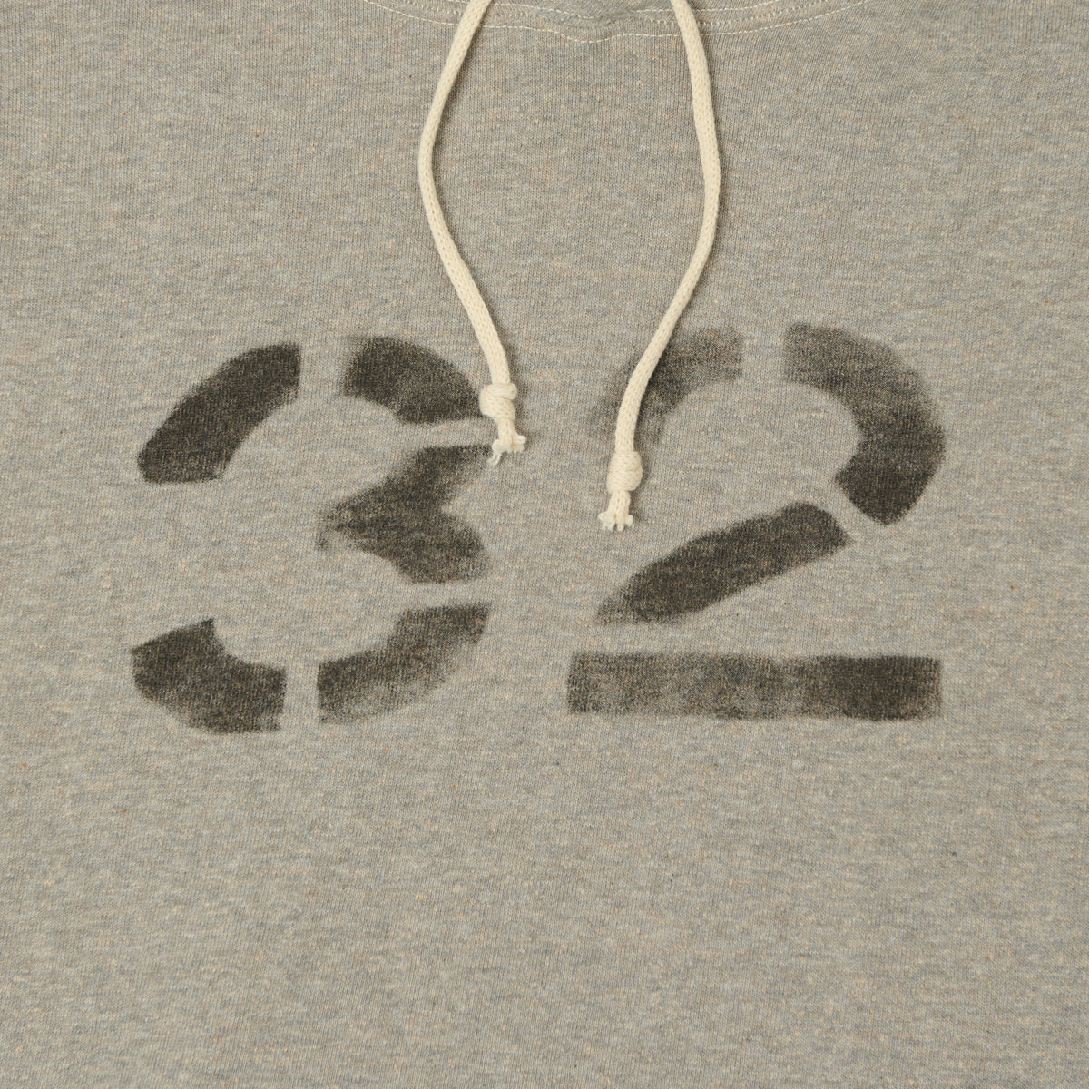 Warehouse & Co 450 'No 32' Two Needle Hooded Sweatshirt - Heather Grey