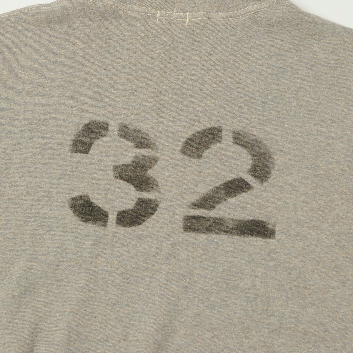 Warehouse & Co 450 'No 32' Two Needle Hooded Sweatshirt - Heather Grey