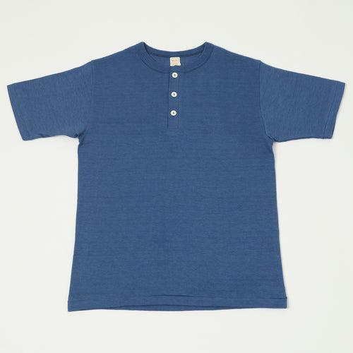 Warehouse & Co 4601 Henley T-Shirt - Faded Blue