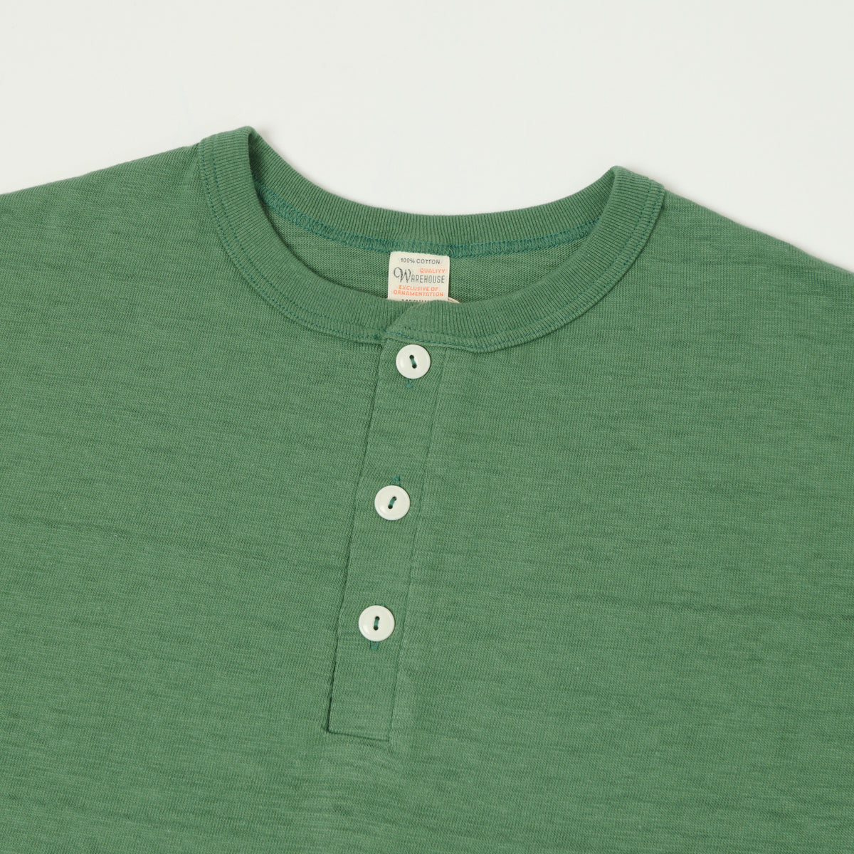 Warehouse & Co 4601 Henley T-Shirt - MC Green