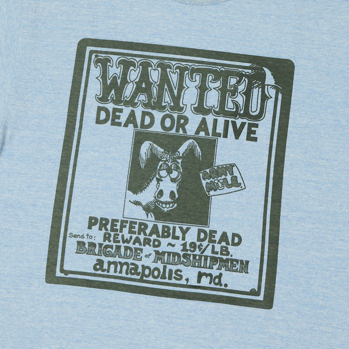 Warehouse & Co 4096 'Wanted' T-Shirt - Heather Navy