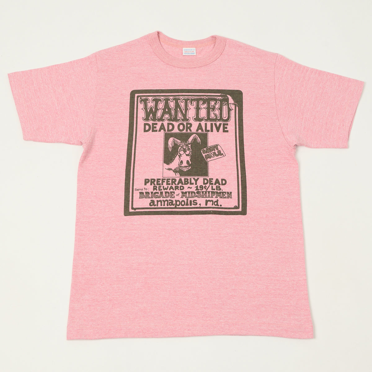 Warehouse & Co 4096 'Wanted' T-Shirt - Heather Red
