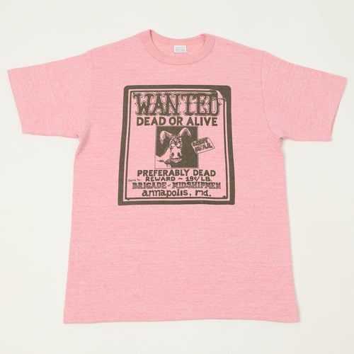 Warehouse & Co 4096 'Wanted' T-Shirt - Heather Red