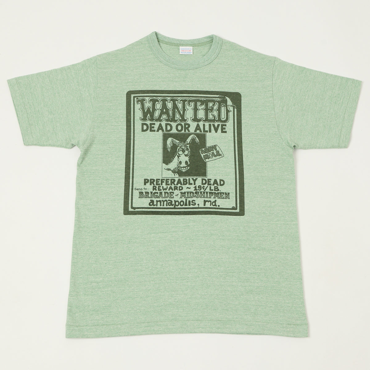 Warehouse & Co 4096 'Wanted' T-Shirt - Heather Green