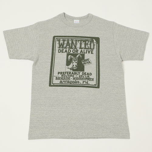 Warehouse & Co 4096 'Wanted' T-Shirt - Heather Grey