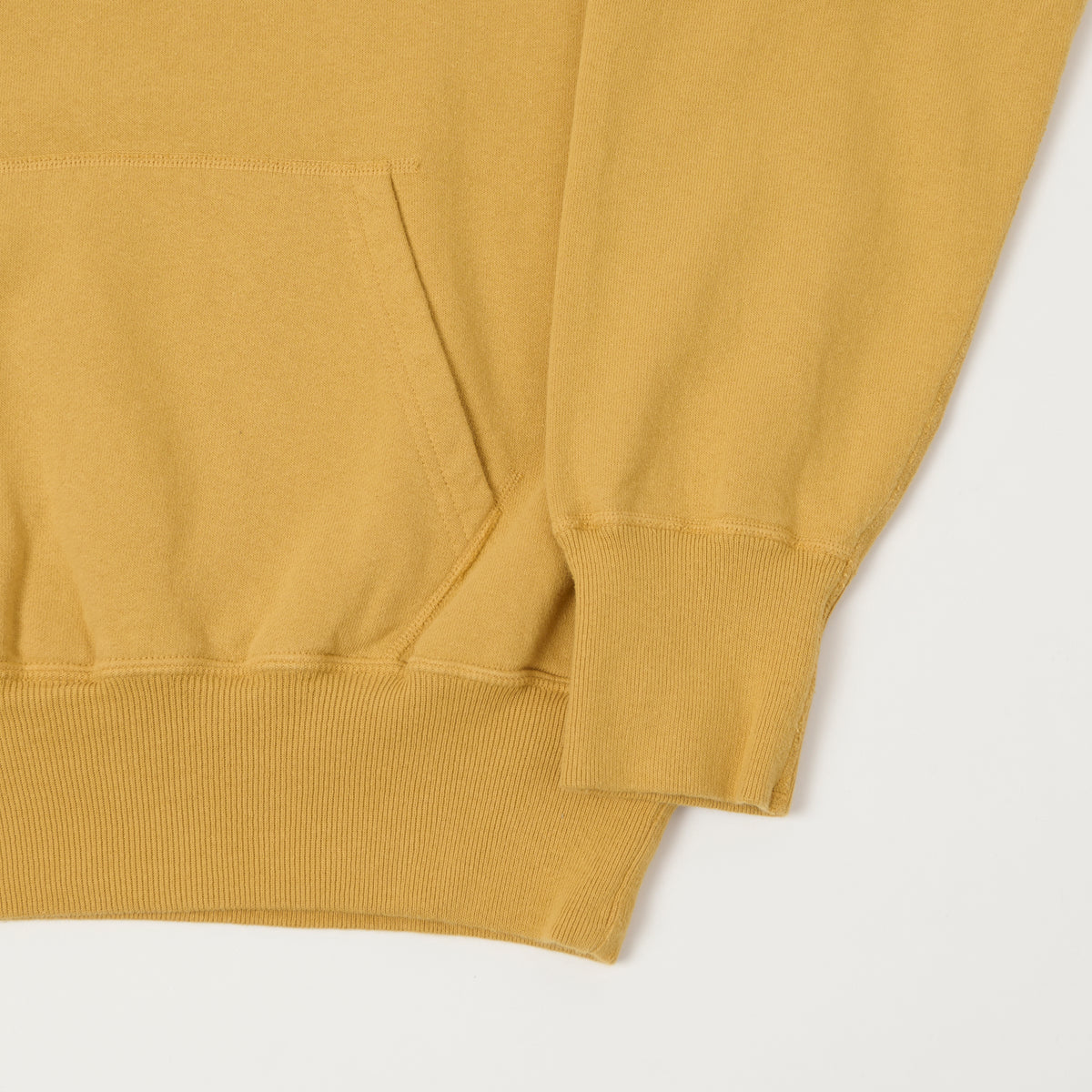 Warehouse & Co 462 Raglan Sleeve Hooded Sweatshirt - Mustard