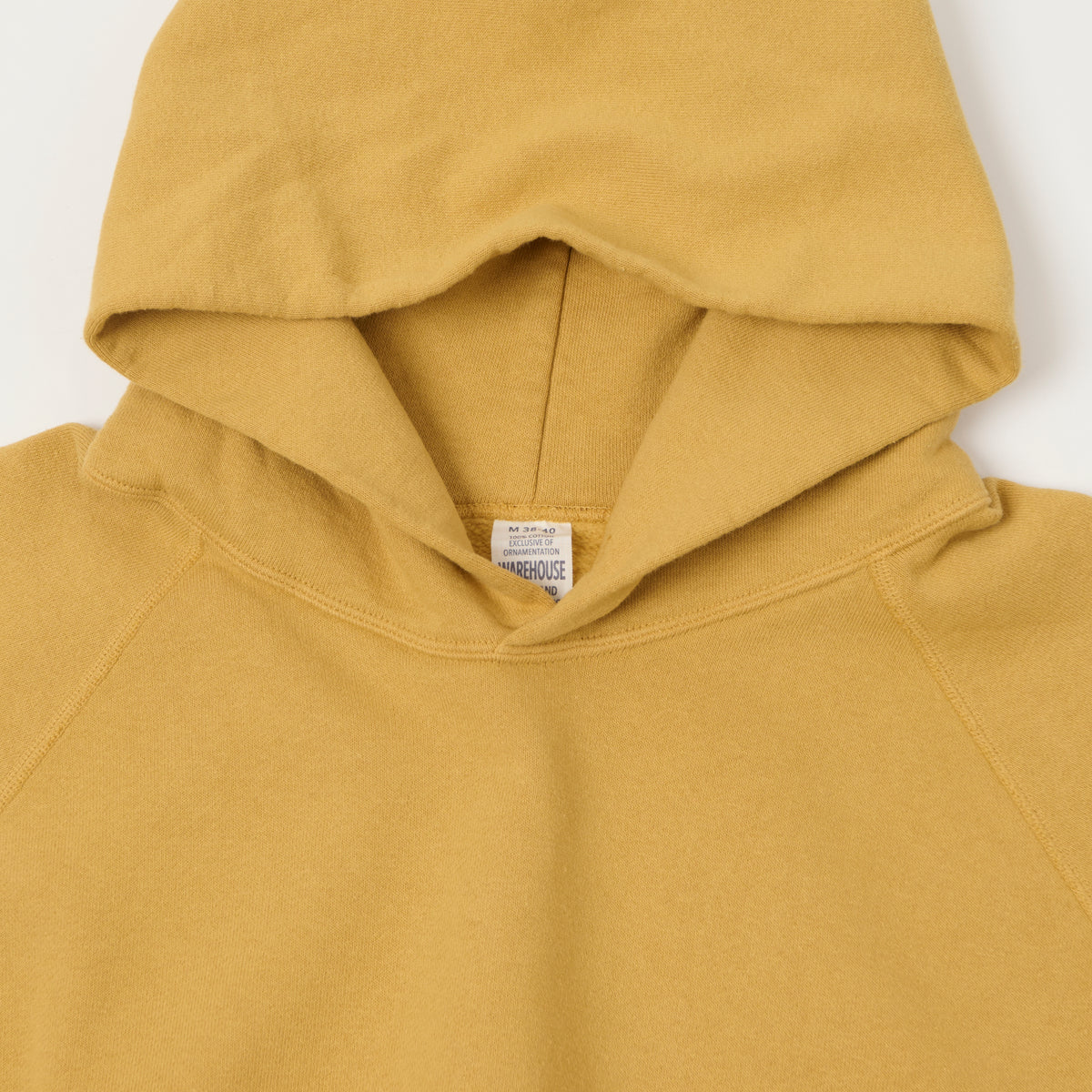 Warehouse & Co 462 Raglan Sleeve Hooded Sweatshirt - Mustard