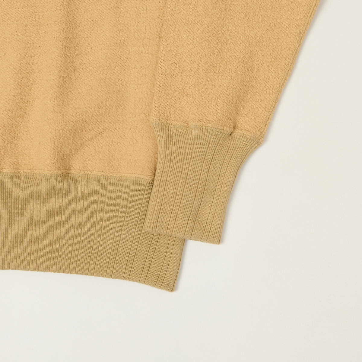 Warehouse & Co 479 Two Pocket Pile Sweatshirt - Beige
