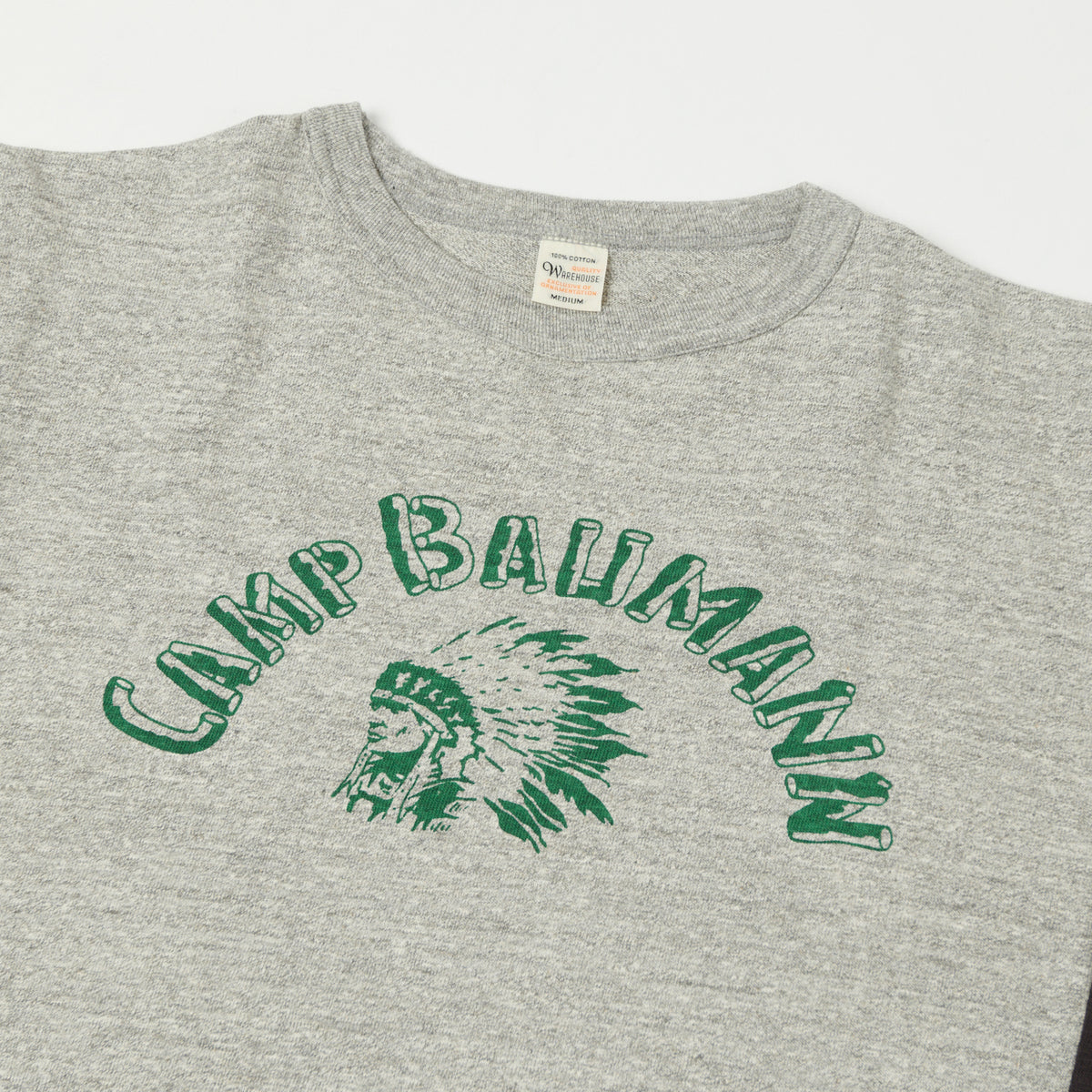 Warehouse & Co 4800 'Camp Baumann' Baseball T-Shirt - Heather Grey/Sumikuro