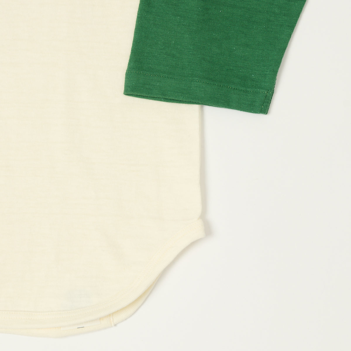 Warehouse & Co 4800 'Coyote'  Baseball T-Shirt - Cream/Light Green