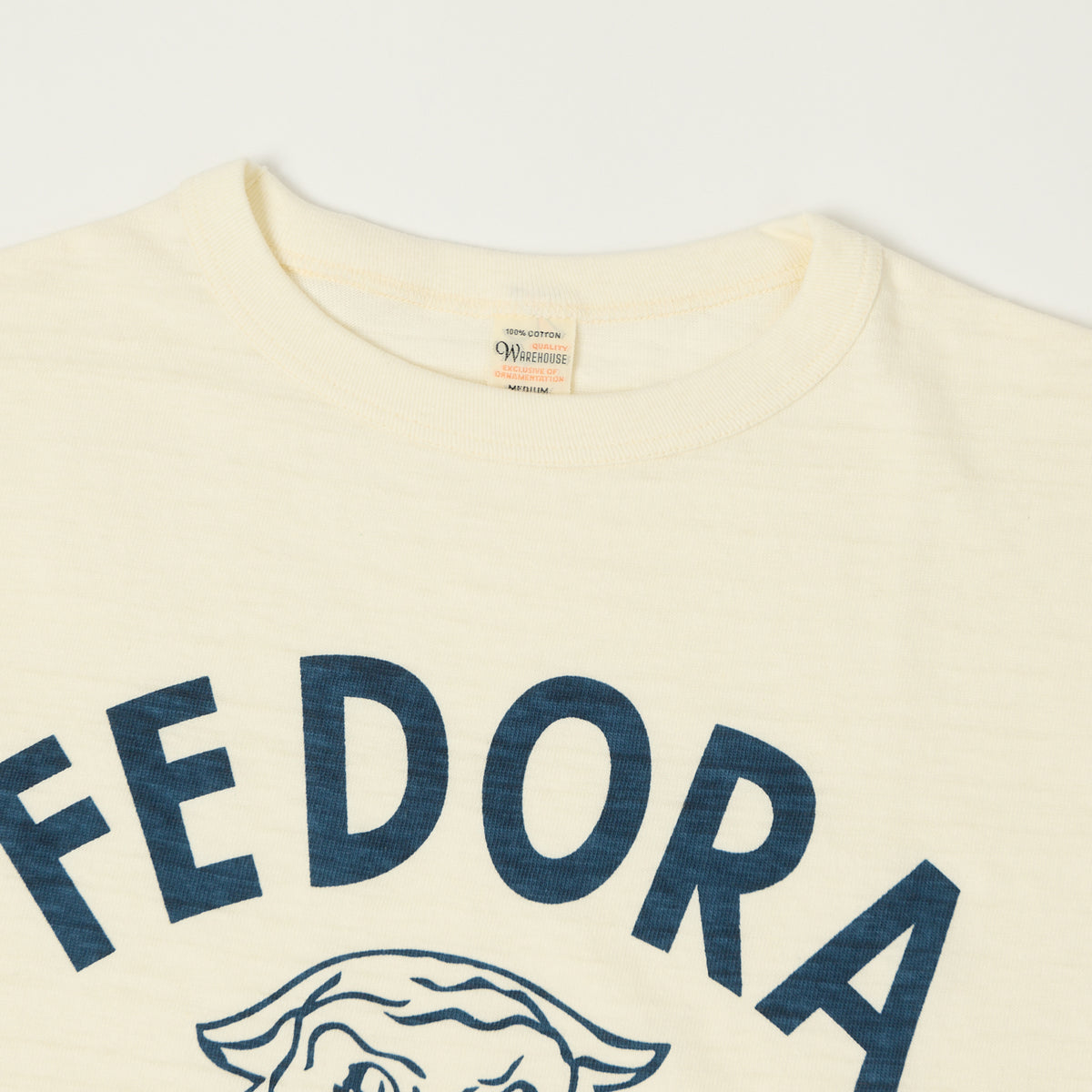 Warehouse & Co 4800 'Fedora Tigers' Baseball T-Shirt - Cream/Light Green