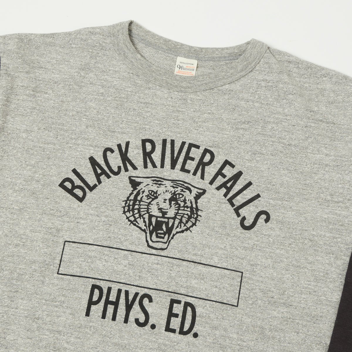 Warehouse & Co 'Black River Tigers' 4800 Baseball T-Shirt - Heather Grey/Sumikuro