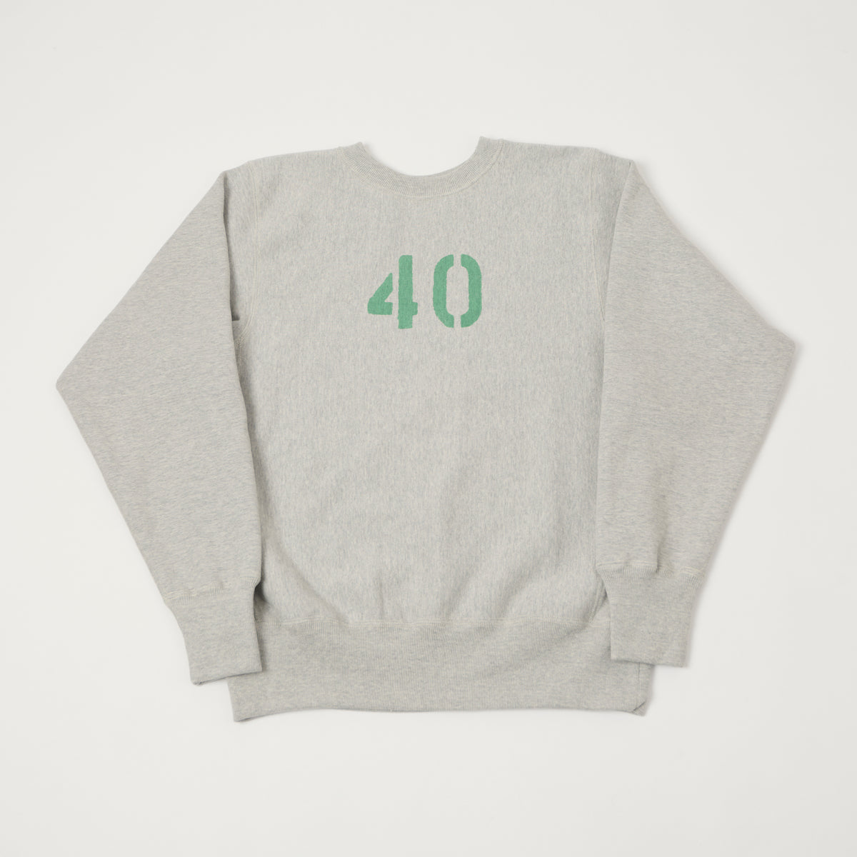 Warehouse & Co 483 'No 40' Reverse Weave Sweatshirt - Heather Grey