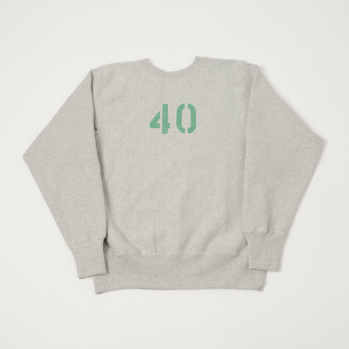 Warehouse & Co 483 'No 40' Reverse Weave Sweatshirt - Heather Grey
