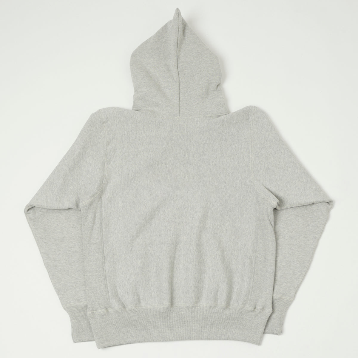 Warehouse & Co 484 Reverse Weave Hooded Sweatshirt - Heather Grey