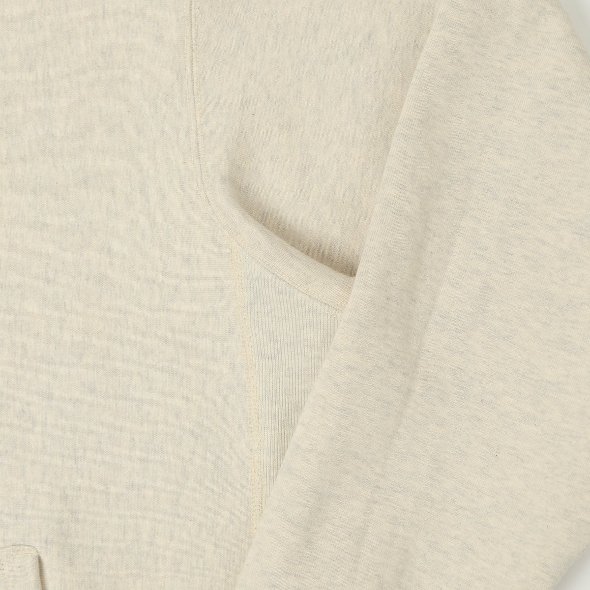 Warehouse 484 'No 40' Reverse Weave Hooded Sweatshirt - Oatmeal