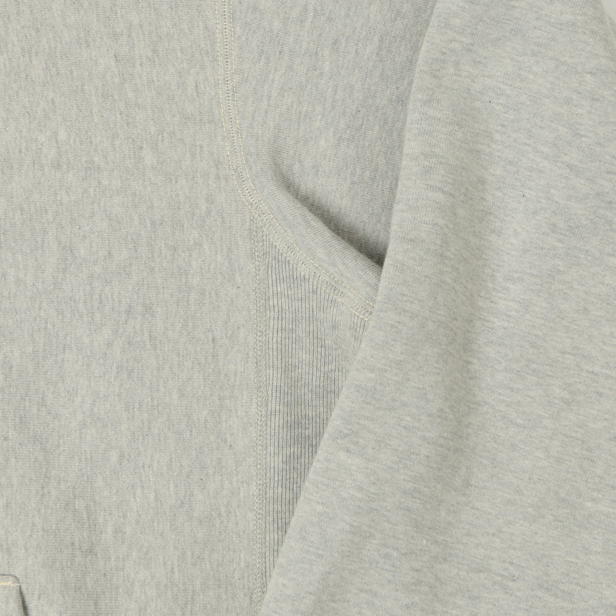 Warehouse 484 'No 40' Reverse Weave Hooded Sweatshirt - Heather Grey
