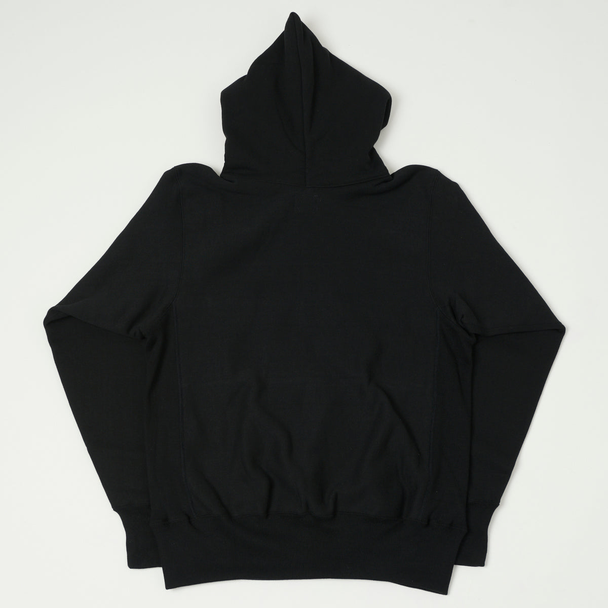 Warehouse & Co 484 Reverse Weave Hooded Sweatshirt - Black