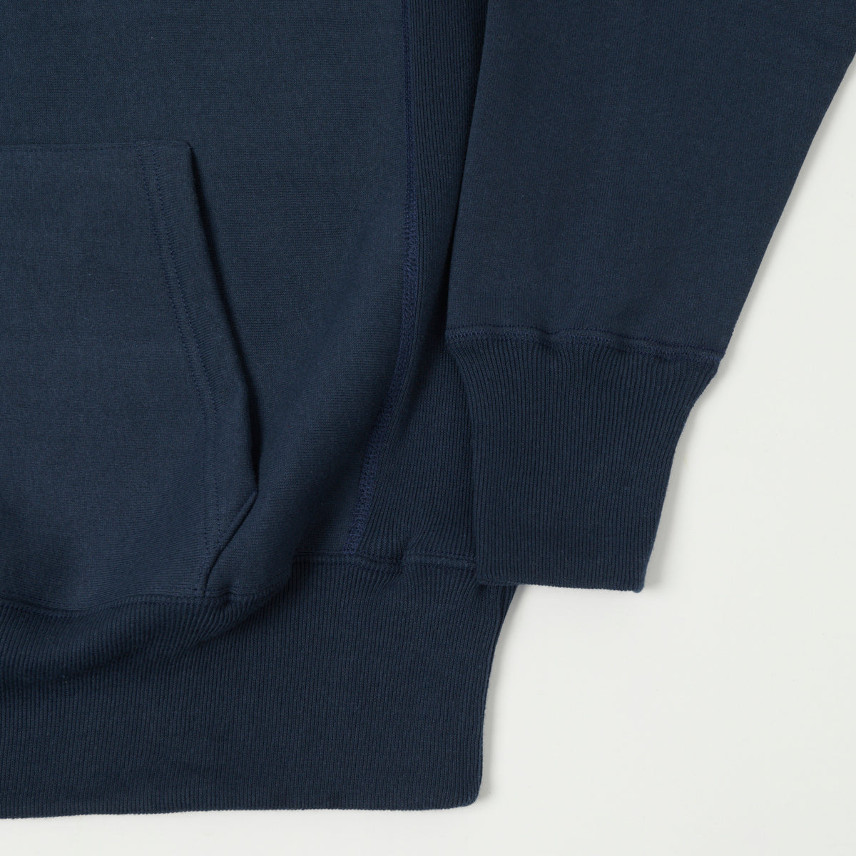 Warehouse & Co 484 Reverse Weave Hooded Sweatshirt - Navy