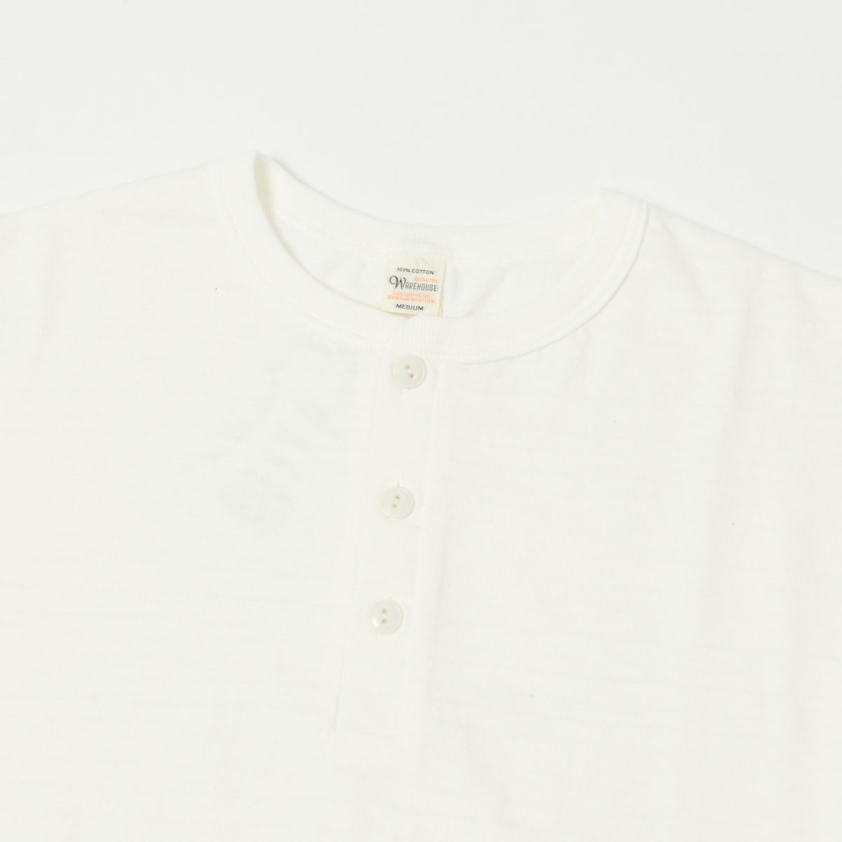 Warehouse & Co 5907 Long Sleeve Henley - Off White