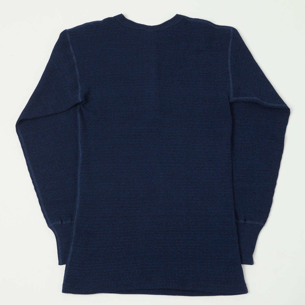 Warehouse & Co 5912 Waffle Knit Thermal Henley - Indigo