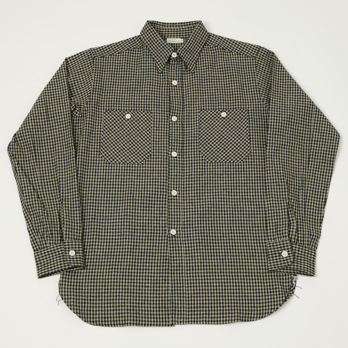 Warehouse & Co 3055 Duck Digger Gingham Work Shirt - Grey