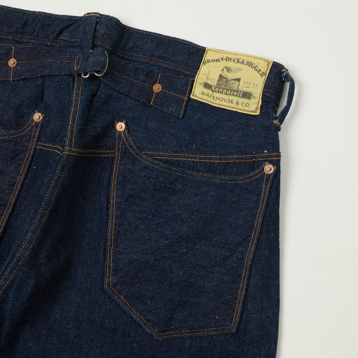 Warehouse & Co 'Brown-Duck & Digger' Regular Straight Jean - Rinsed