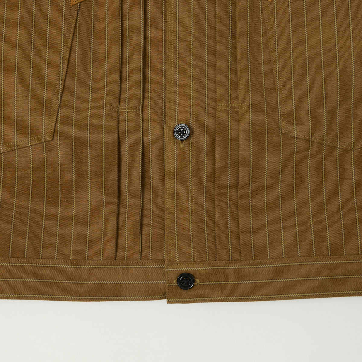 Warehouse & Co 2214 'Greenebaum' 1880s Heavy Leather Bound Jacket - Duck Stripe