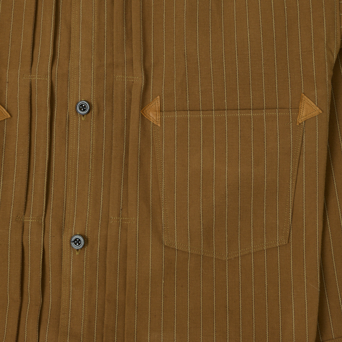 Warehouse & Co 2214 'Greenebaum' 1880s Heavy Leather Bound Jacket - Duck Stripe