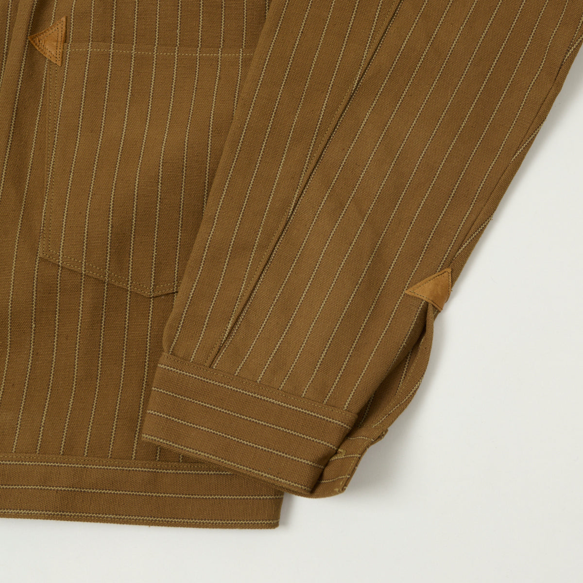 Warehouse & Co 2214 'Greenebaum' 1880s Heavy Leather Bound Jacket - Duck Stripe