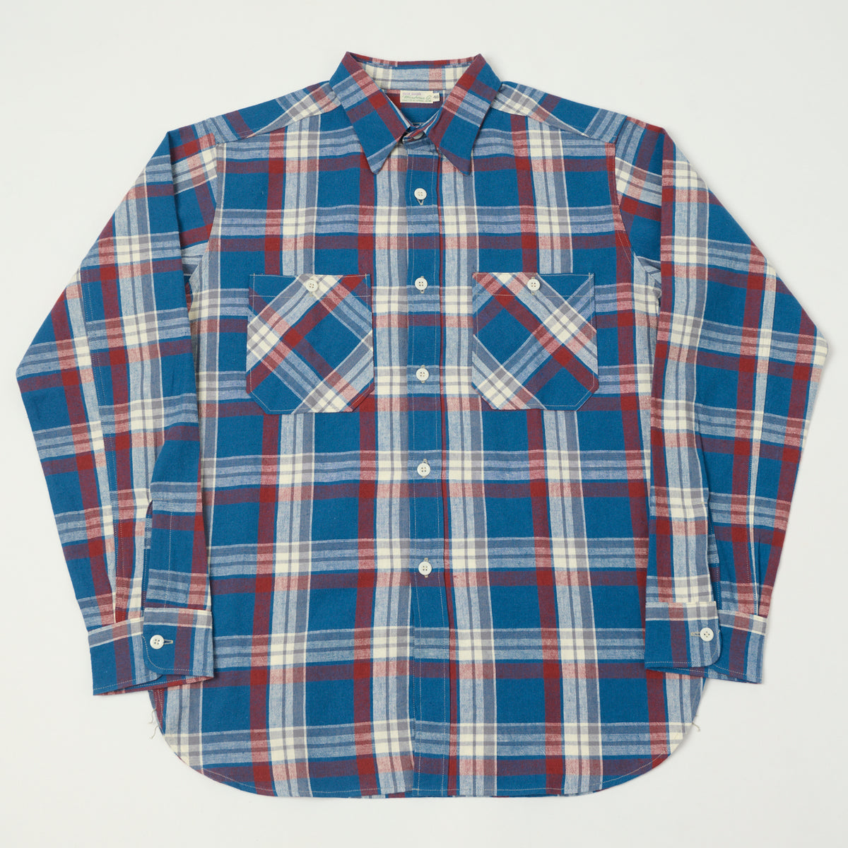 Warehouse & Co 3055 Duck Digger Plaid Work Shirt - Blue