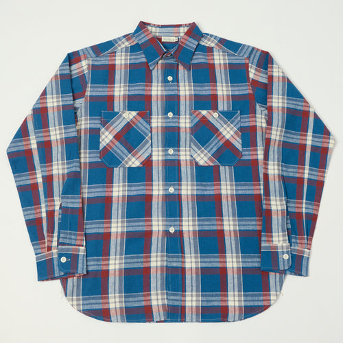 Warehouse & Co 3055 Duck Digger Plaid Work Shirt - Blue
