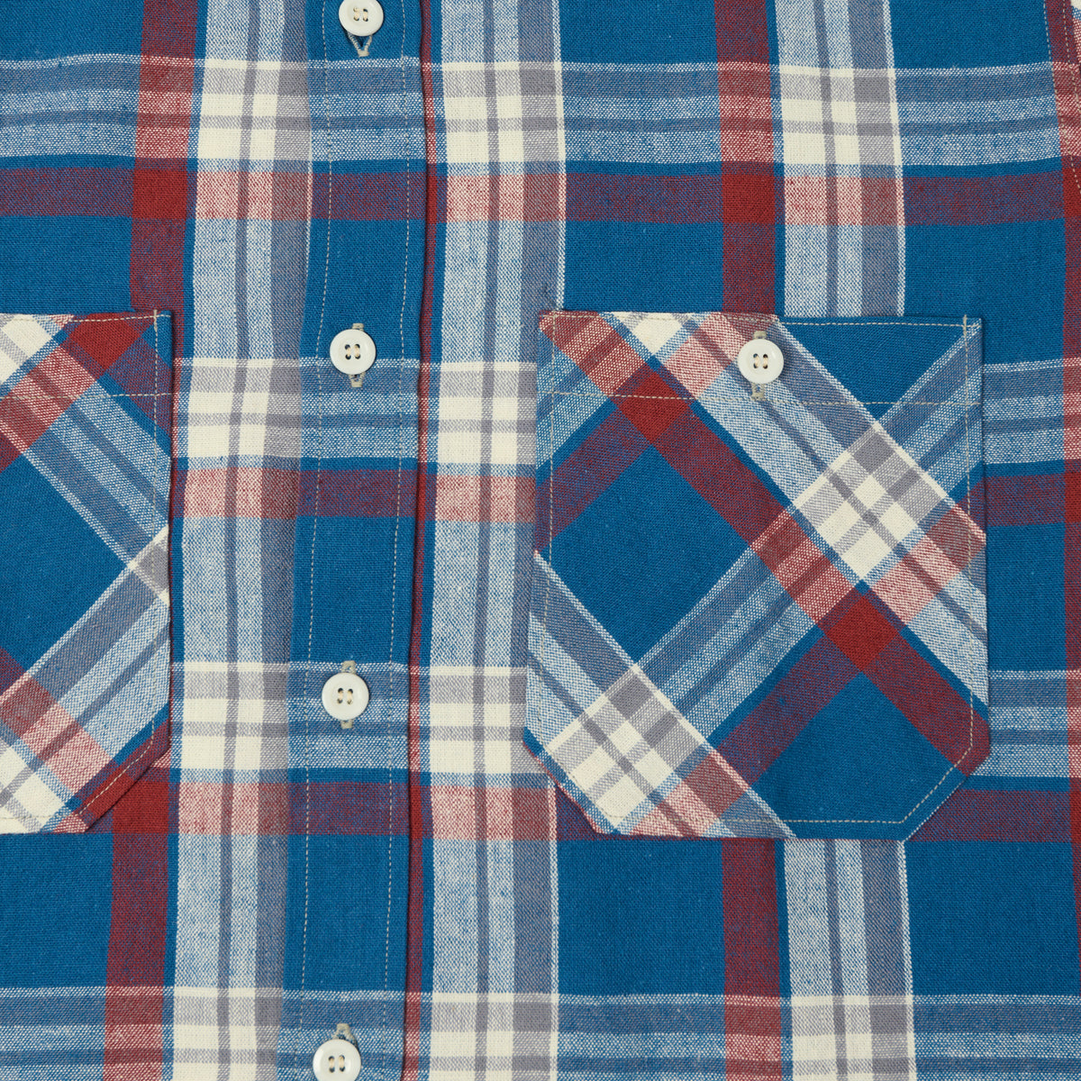 Warehouse & Co 3055 Duck Digger Plaid Work Shirt - Blue