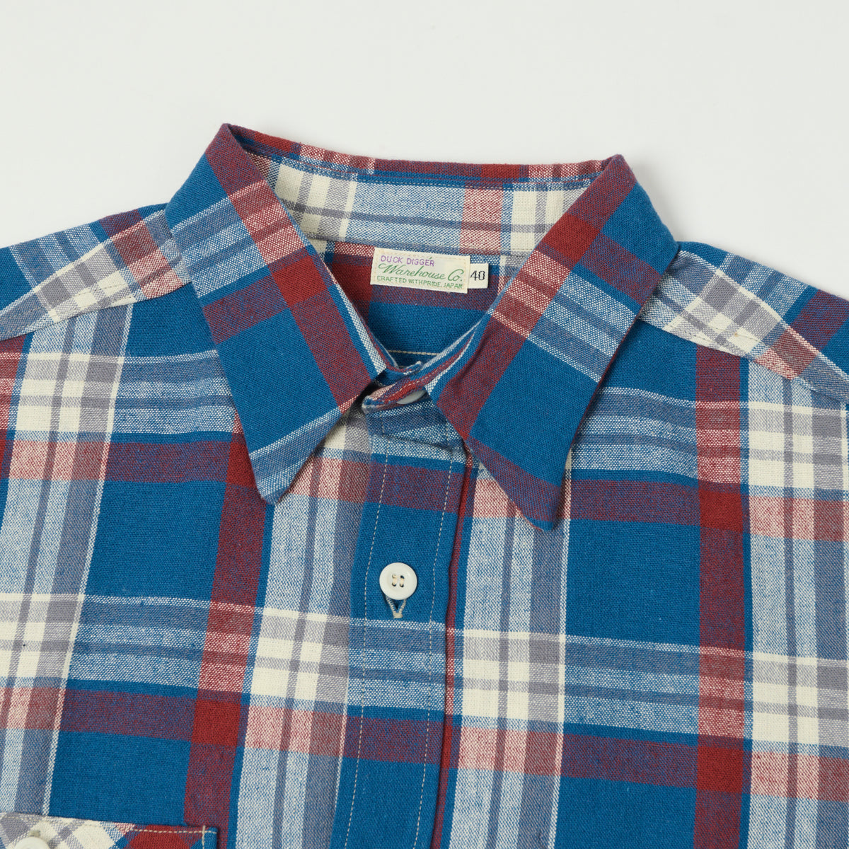 Warehouse & Co 3055 Duck Digger Plaid Work Shirt - Blue