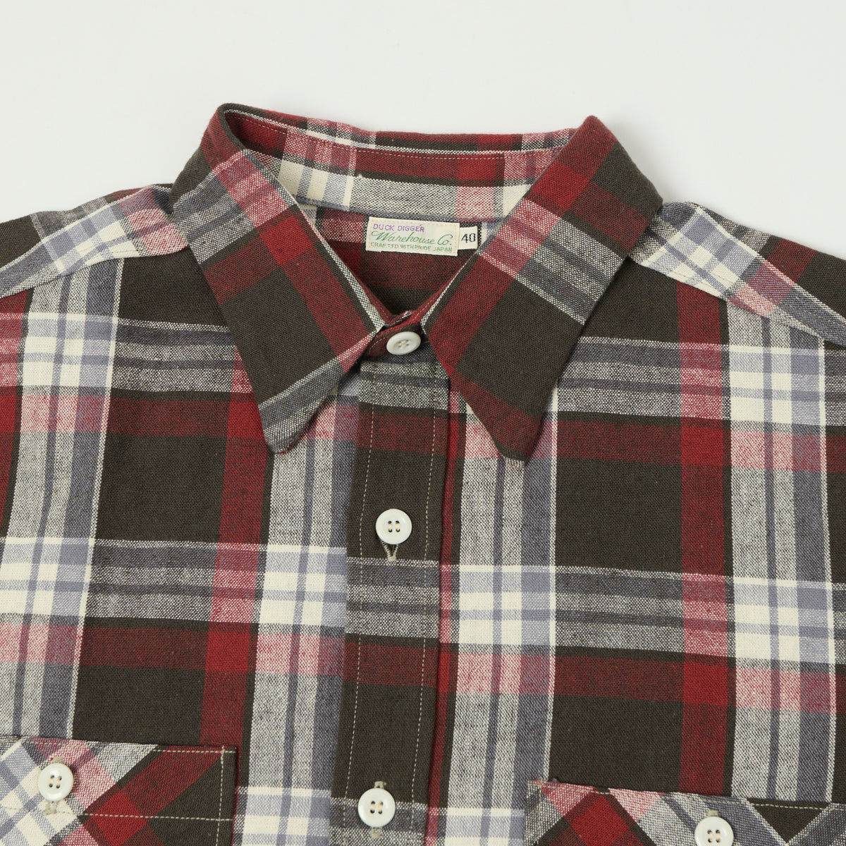 Warehouse & Co 3055 Duck Digger Plaid Work Shirt - Charcoal