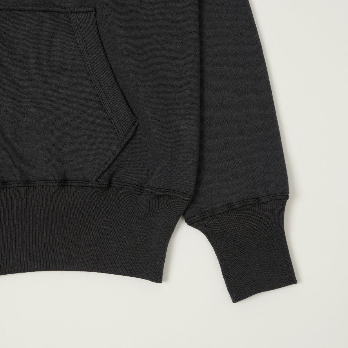 Warehouse & Co 496 Raglan Sleeve Zip Through Hoodie - Black