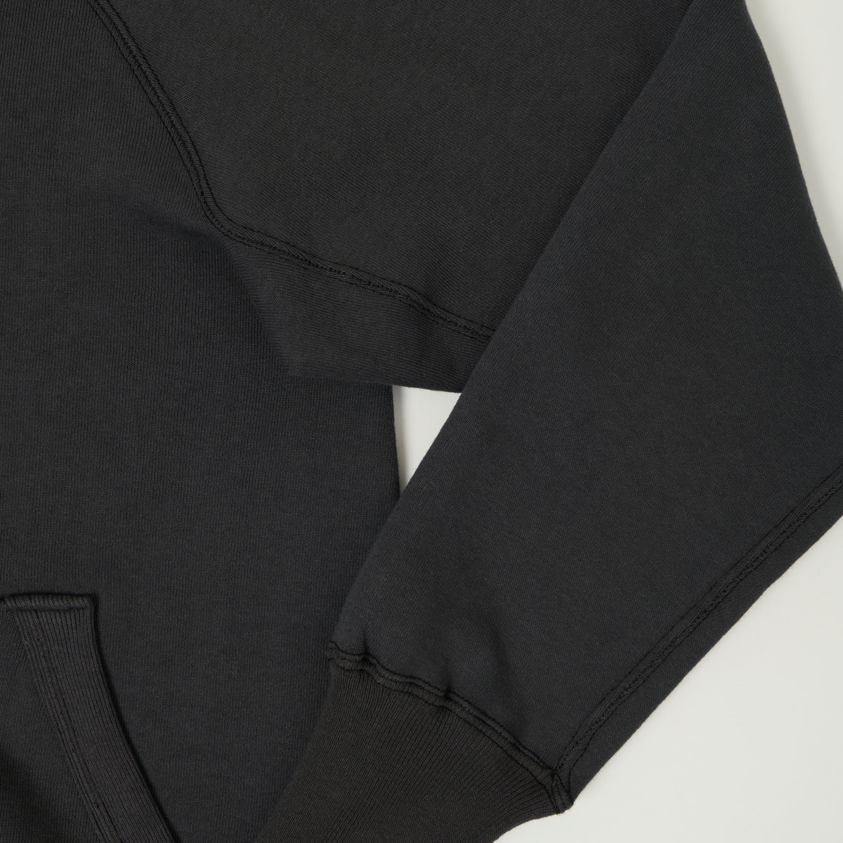 Warehouse & Co 496 Raglan Sleeve Zip Through Hoodie - Black