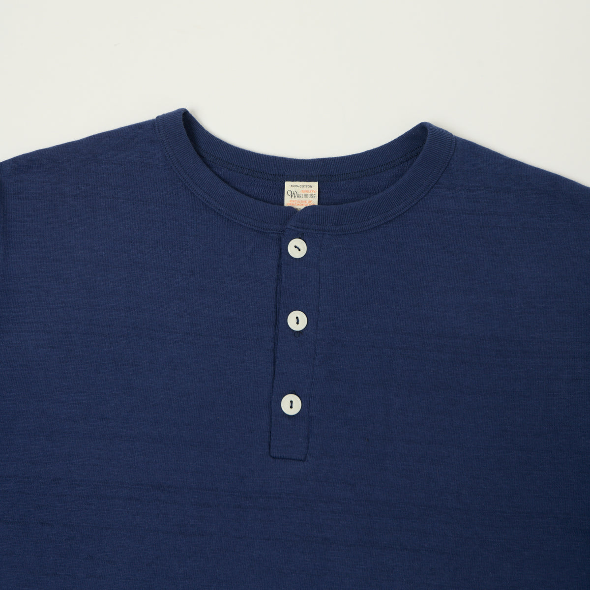 Warehouse & Co 5907 Long Sleeve Henley - Navy