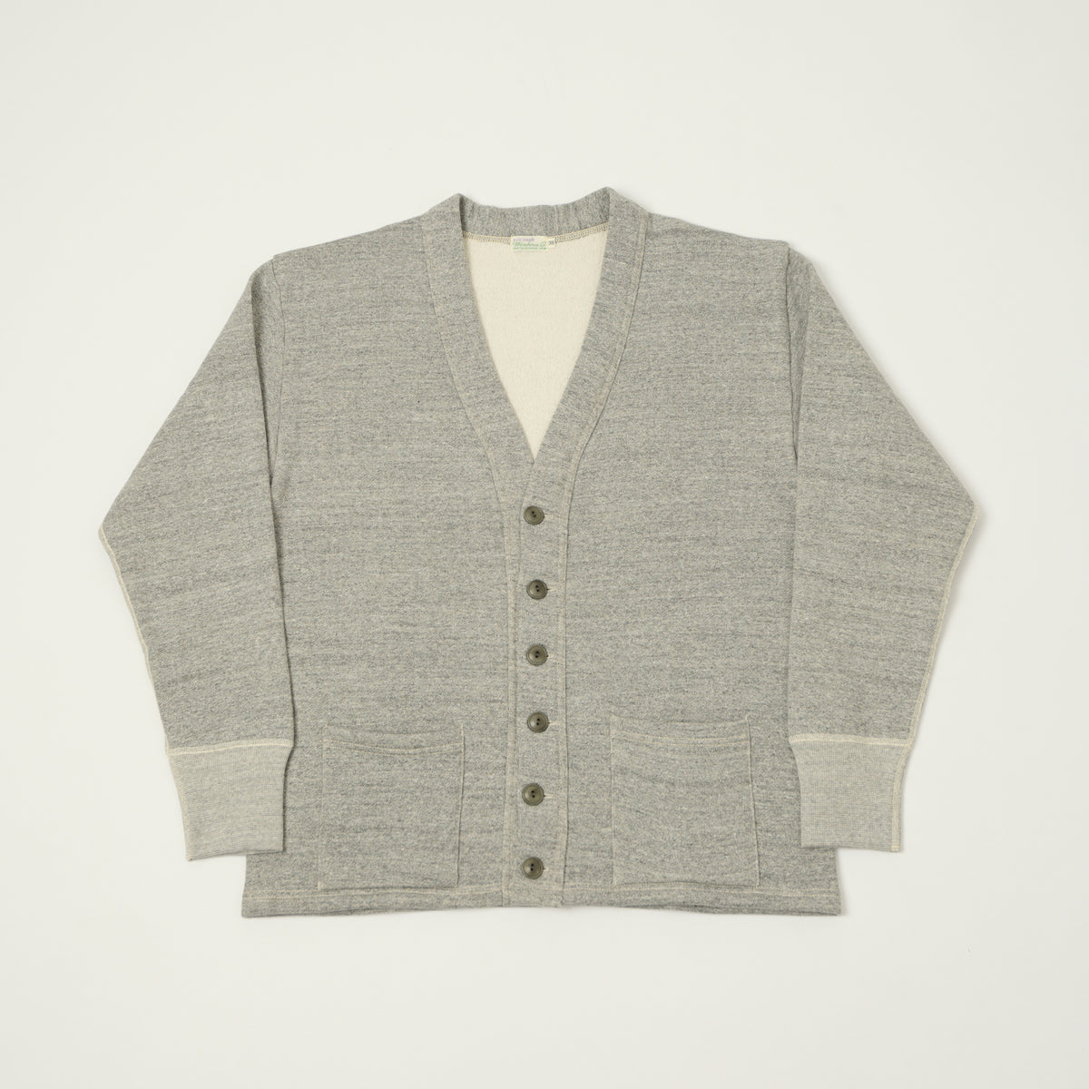 Warehouse & Co 'Duck Digger' 498 Sweat Cardigan - Heather Grey