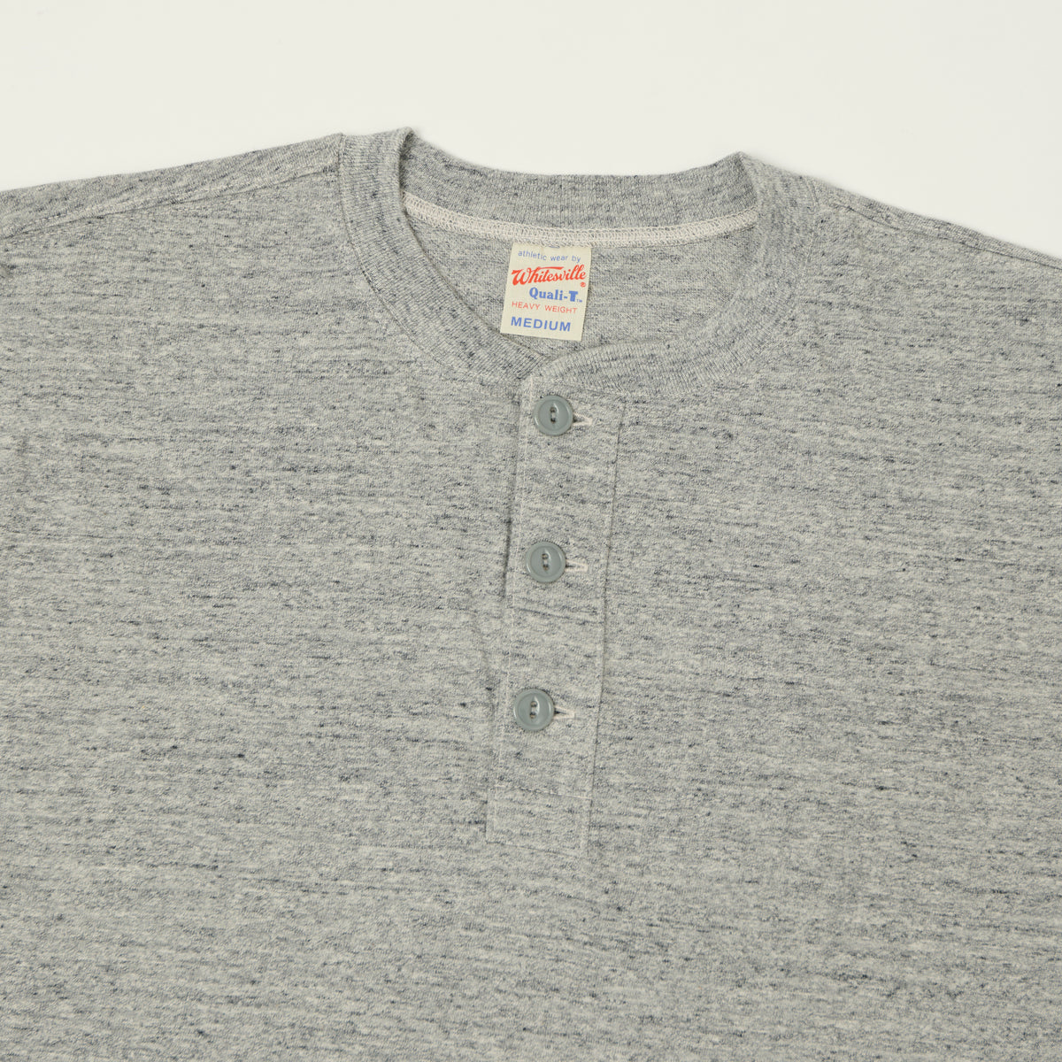 Whitesville Classic Henley T-Shirt - Heather Grey