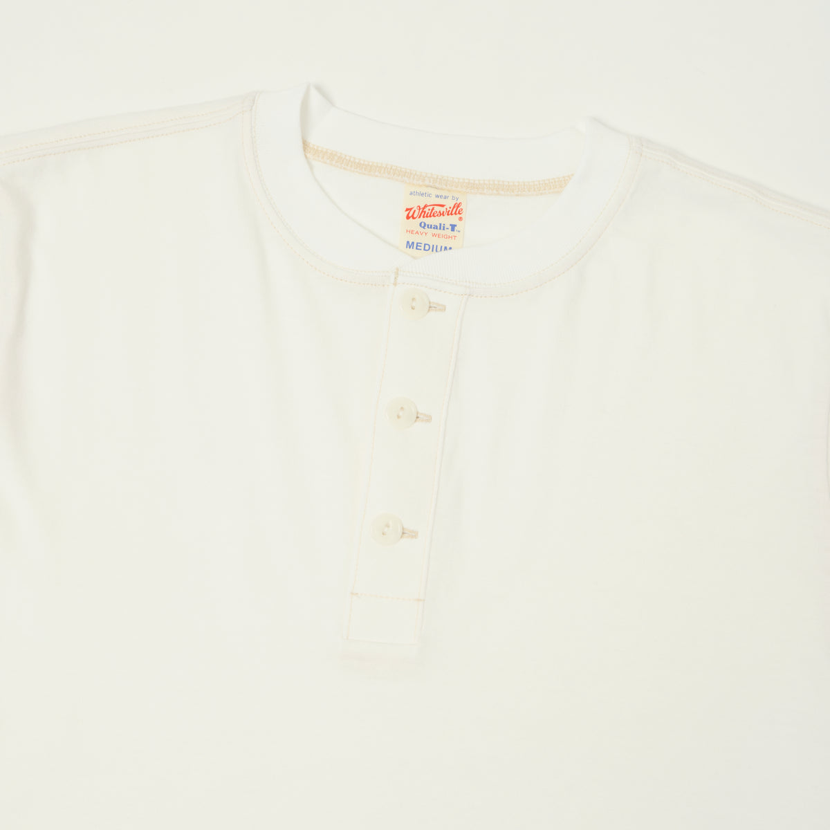 Whitesville Classic Henley T-Shirt - Off White
