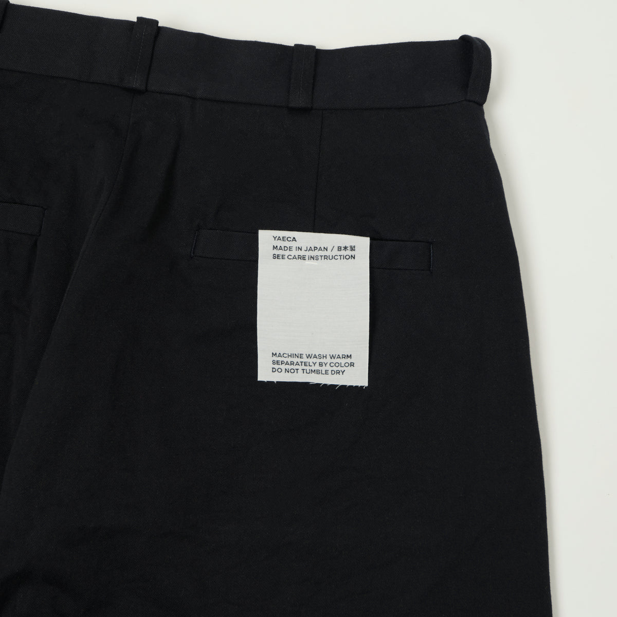 YAECA Wide Leg Classic Chino - Navy