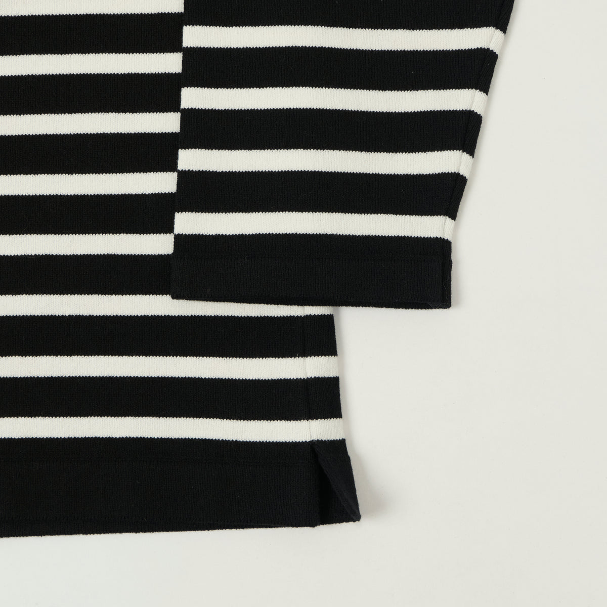 Yonetomi 'New Basic' Basque Stripe Pullover - Black/White