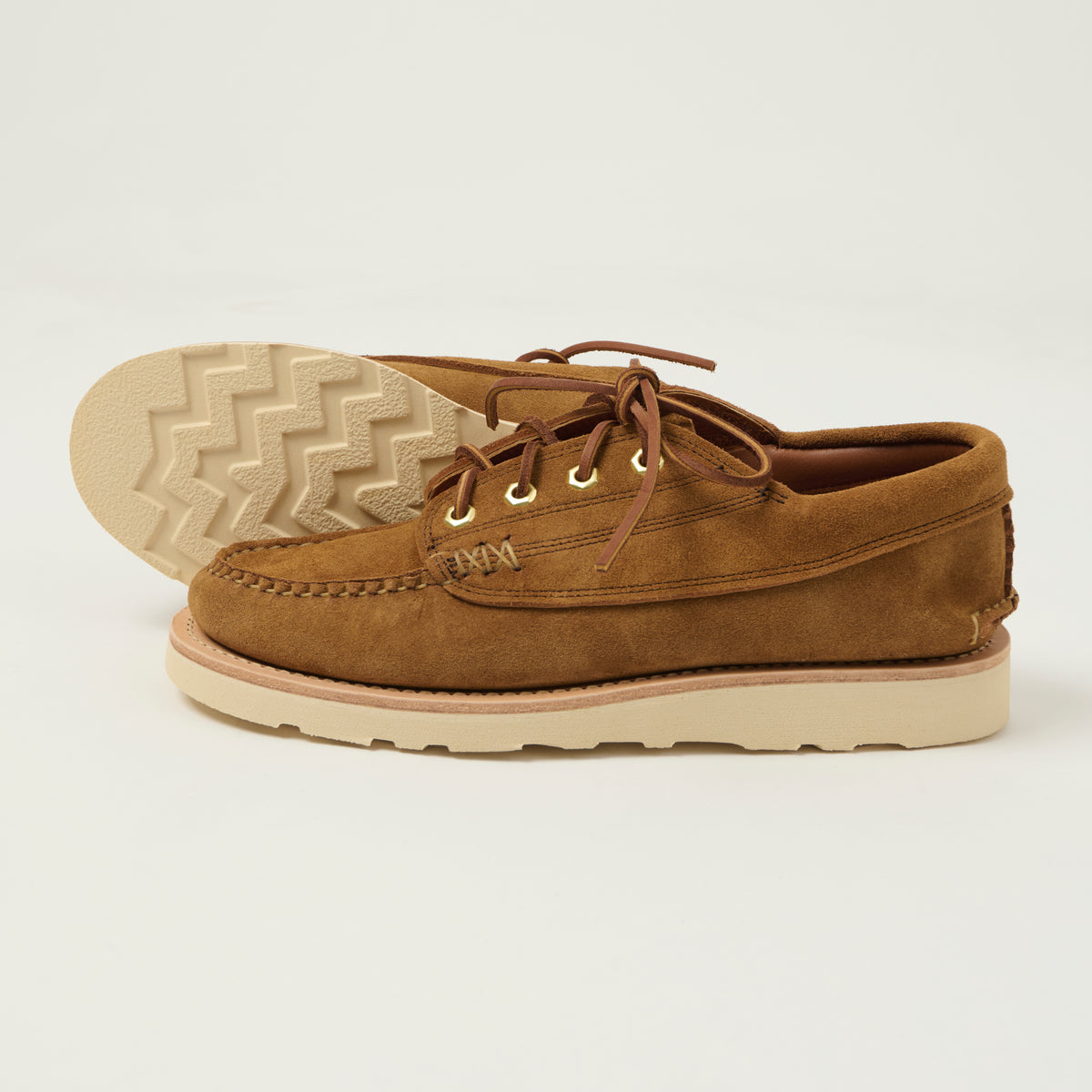 Yuketen Angler Moc Hex Eye Shoe - FO G Brown