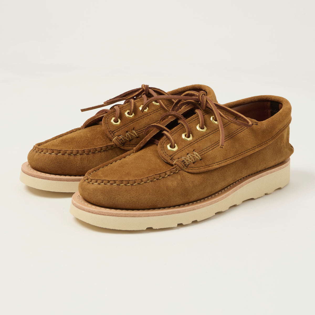 Yuketen Angler Moc Hex Eye Shoe - FO G Brown