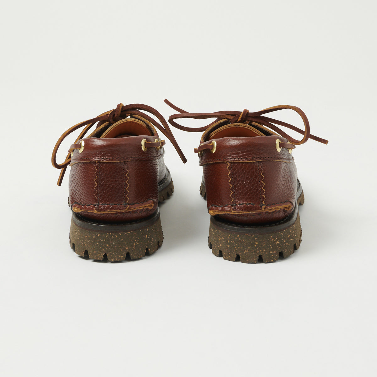 Yuketen Hex Eye w/ Lug Sole Boat Shoe - Grizzly Brown