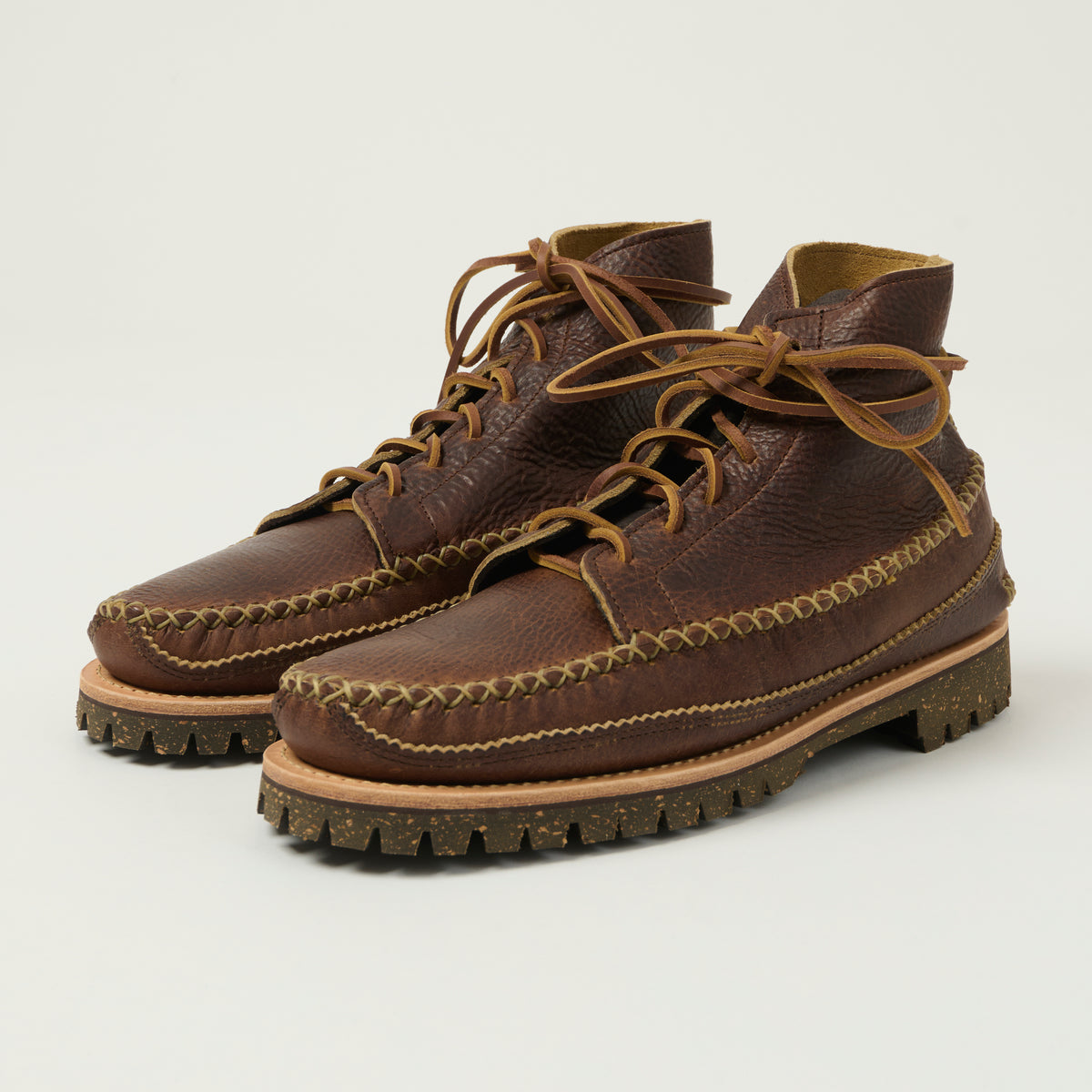 Yuketen All Handsewn Maine Guide 6 Eye Boots - Chromexel Brown
