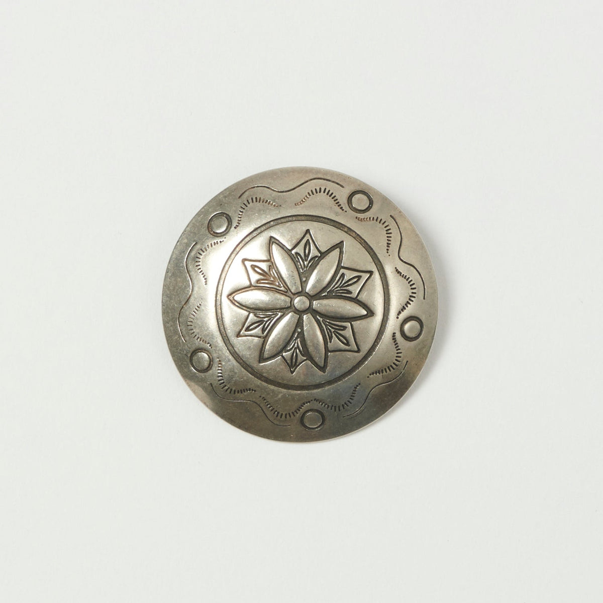 Yuketen 1 1/2" Concho Pin - Nickel Silver