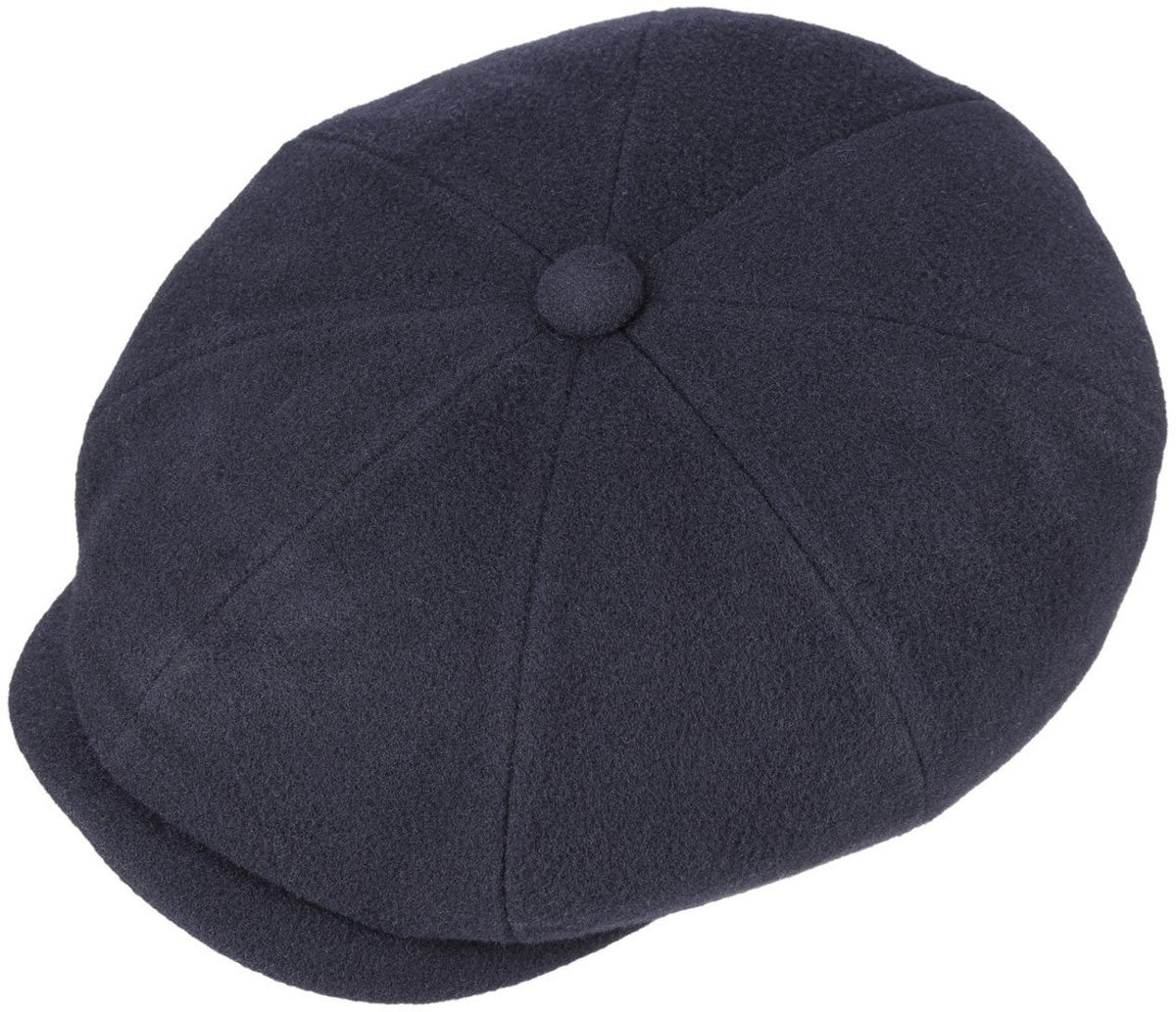 Stetson Hatteras Wool/Cashmere Flat Cap - Navy Blue